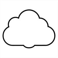 Cloud Monitoring Line Art vector