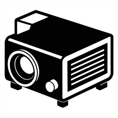 Portable Projector Black Silhouette art