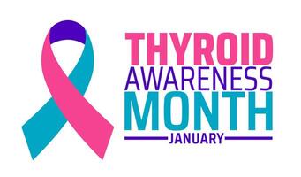 Thyroid Awareness Month background vector