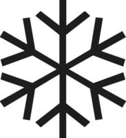 Simple Snowflake Silhouette - Minimalist Winter Icon for Seasonal Decor vector