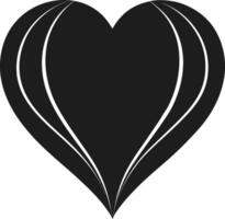 Stylized Heart Silhouette Illustration for Valentine's Day and Romantic Themes vector