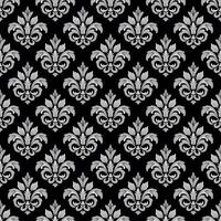 Damask seamless pattern. Black and white background. Classic oriental ornament. classical luxury old fashioned damask ornament, seamless texture for wallpapers. vector