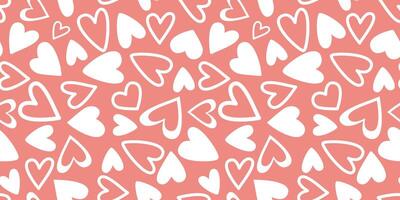 Delicate romantic seamless pattern with hearts vector