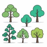 Collection of Cartoon Tree vector