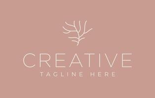 Diamond Tree Root Lines Logo Design Template vector