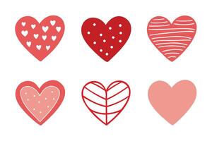 collection of hand drawn heart symbol vector