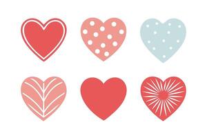 collection of heart symbol illustration vector