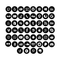 52 mobile icon set white background vector