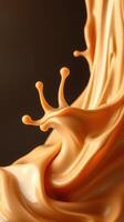 Creamy liquid splash captures the beauty of fluid dynamics in motion across a dark background photo