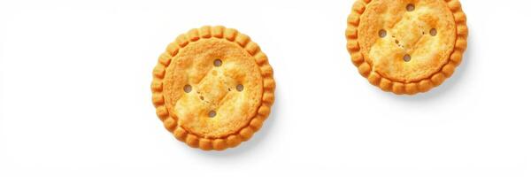 Freshly baked crackers arranged neatly on a clean, white surface for a simple snack option to enjoy at any time photo