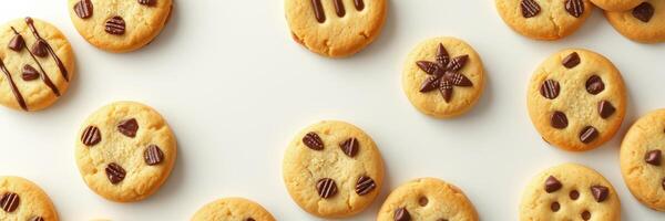 Deliciously decorated cookies arranged attractively on a light surface for a joyful baking display photo