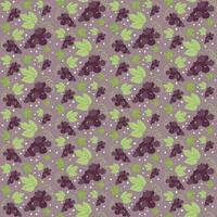 Vine seamless patterns with red ripe grape branch and leaves. vector