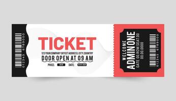 Easy-to-Use Admit One Ticket Templates for Live Concerts vector