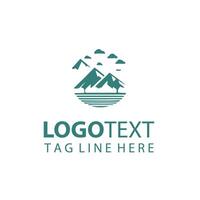 Tassel Fern forest tree logo vector
