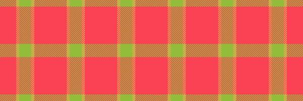 Down textile tartan seamless, intense texture background. Production check plaid fabric pattern in red and green colors. vector