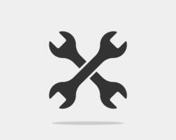 Tools wrench icon. Spanner logo design element. Key tool isolated on white background. vector