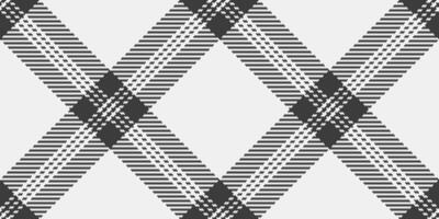 Identity textile tartan seamless, calm check texture background. Simple plaid pattern fabric in white and grey colors. vector