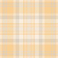 Small seamless tartan plaid, fibre texture pattern textile. Event background check fabric in light and amber colors. vector