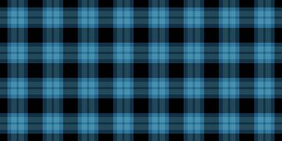 Korean texture textile, plain plaid fabric background. Woven pattern seamless check tartan in cyan and dark colors. vector