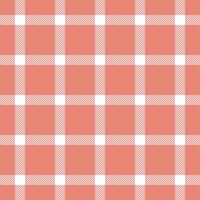 Postcard seamless tartan , celebrate texture plaid fabric. Bandana check background pattern textile in red and white colors. vector