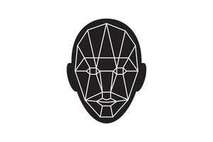recognition icon, identity system recognize. Security digital scanner for verification and identification. vector