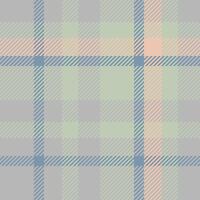 Seventies pattern plaid fabric, vertical check seamless background. Poncho tartan texture textile in pastel and grey colors. vector