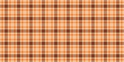 Cell background texture fabric, net tartan pattern plaid. Improvement seamless textile check in orange color. vector