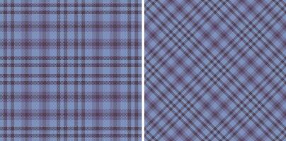 Pattern seamless background of texture textile with a fabric check plaid tartan. Set in cold colors for creative gift wrapping ideas and special occasions. vector