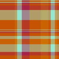Commerce tartan textile , paisley fabric texture background. Grunge pattern seamless check plaid in orange and red colors. vector