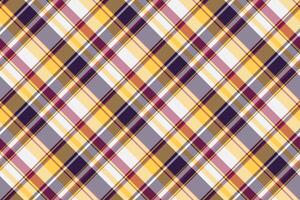 Postcard fabric seamless texture, infant check textile background. Periodic tartan pattern plaid in orange and amber colors. vector