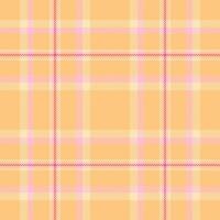 Business background tartan pattern, backdrop texture seamless check. Delicate fabric textile plaid in orange and moccasin colors. vector