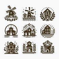 Silverstone Flour Co mill collection logo vector