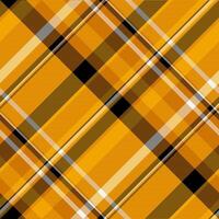 Chic seamless textile fabric, folded background pattern plaid. Printout texture tartan check in bright and orange colors. vector