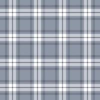 Soft pattern check, faded tartan texture fabric. Amazing textile plaid seamless background in pastel and white colors. vector