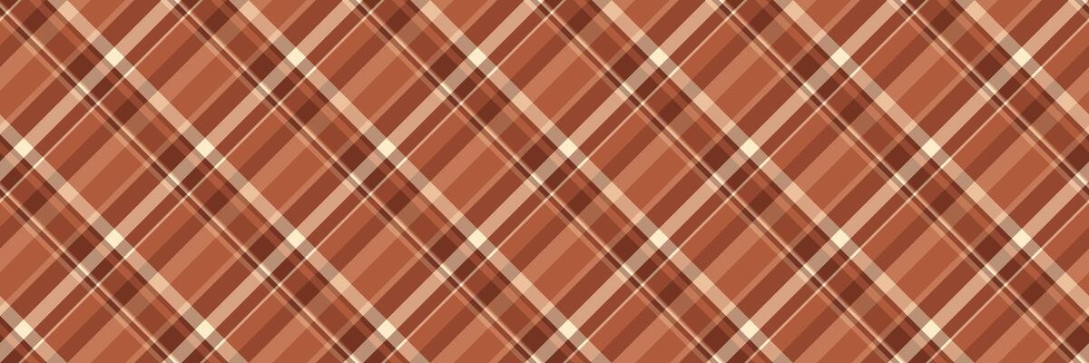 List tartan pattern, canvas check textile texture. Cotton plaid background fabric seamless in orange and red colors.