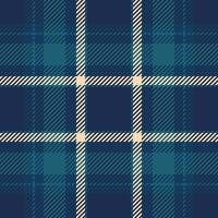 Horizontal plaid seamless, bedding tartan textile check. Chic background texture pattern fabric in cyan and blue colors. vector