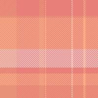 Creation texture background, open tartan seamless textile. Full pattern plaid fabric check in red and orange colors. vector