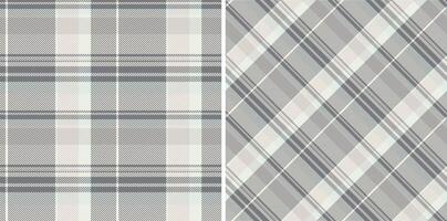 Fabric check plaid of tartan pattern seamless with a textile background texture. Set in popular colors for eco friendly packaging ideas products. vector