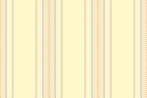 Tee textile seamless fabric, damask stripe lines. New year background pattern texture vertical in lemon chiffon and peach puff colors. vector
