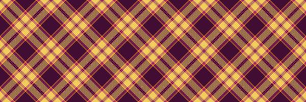 List pattern fabric tartan, ceremony check plaid background. Poncho seamless texture textile in dark and yellow colors. vector