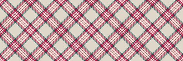 Border background seamless, repeatable patterns pattern texture check. Grand textile fabric plaid tartan in light and red colors. vector