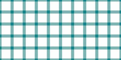 Best tartan pattern, covering plaid seamless background. Neat fabric check textile texture in cyan and white colors. vector