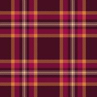 Inspiration background tartan pattern, large fabric check. Variation seamless plaid textile texture in dark and pink colors. vector