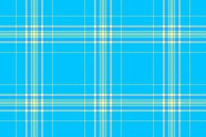 American check background pattern, hanukkah plaid fabric. Madras textile texture seamless tartan in deep sky blue and yellow colors. vector