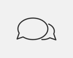 Chat icon design element. Talk bubble speech sign. Dialogue balloon. vector