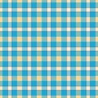 Robe background tartan check, product pattern plaid texture. Trousers fabric seamless textile in cyan and amber colors. vector