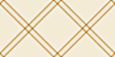 Checkered tartan check texture, outfit pattern seamless background. Strip fabric plaid textile in light and white colors. vector