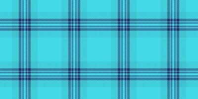 Formal seamless background , outside textile texture pattern. Irish fabric tartan check plaid in cyan and blue colors. vector