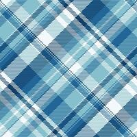 Mosaic seamless plaid pattern, halftone background tartan textile. Designer texture check fabric in cyan and alice blue colors. vector