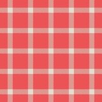Diamond pattern plaid seamless, network textile fabric. Summertime tartan check background texture in red and light colors. vector